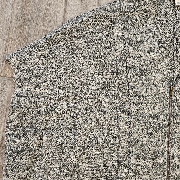 Moth Anthropologie Cardigan Womens One Size Sleeveless Zip Front Chunky Knit - Picture 8 of 13